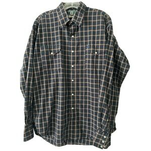 COWBOY EQUIPMENT Size Large WESTERN WEAR XLONG Tail PEARL SNAP Competition Fit